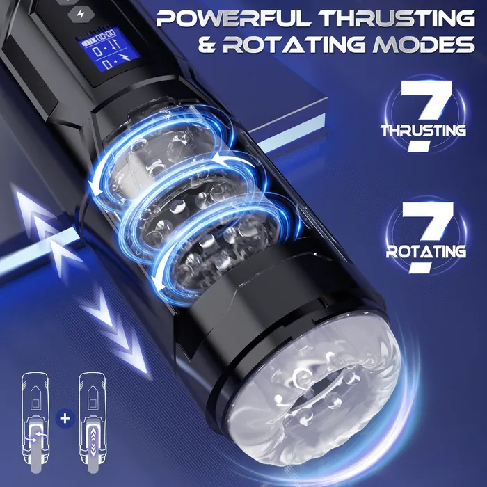 Male Sex Toys Sohimi STORM 3 in 1 Thrusting and Rotating vibrating Male Masturbator Toy Male Sex Toys Sohimi STORM 3 in 1 Thrusting and Rotating vibrating Male Masturbator Toy