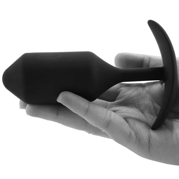Nalpac Anal bVibe Snug Plug 3 Weighted Silicone Anal Plug Black Butt Plug