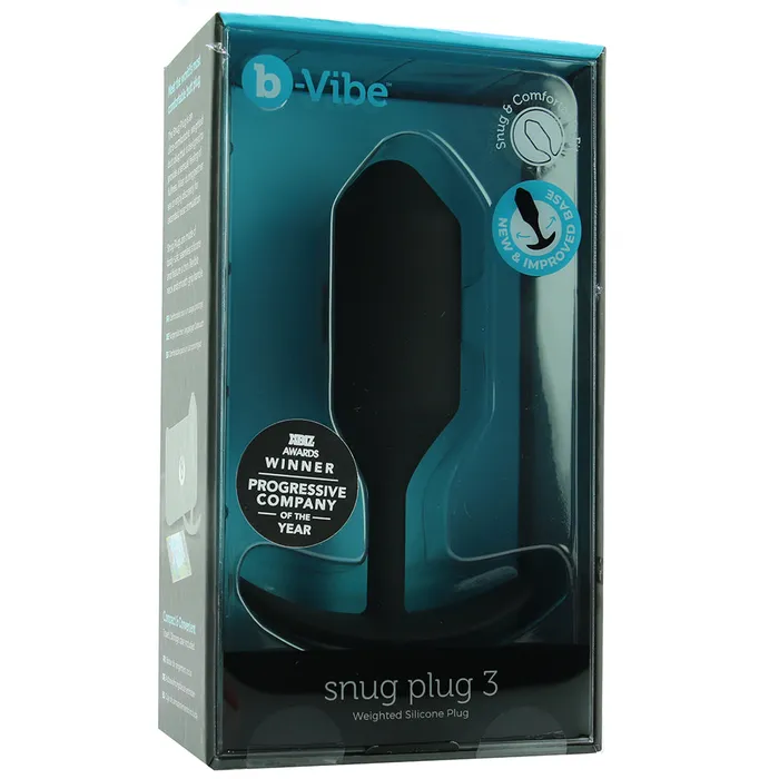 Nalpac Anal bVibe Snug Plug 3 Weighted Silicone Anal Plug Black Butt Plug