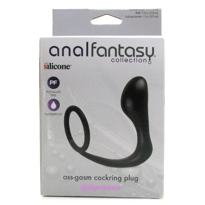Nalpac Anal Pipedream Anal Fantasy Collection Silicone AssGasm Cockring Plug Black