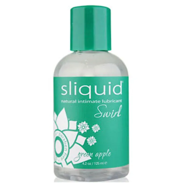 Nalpac Lubricants Sliquid Swirl Green Apple Tart Flavored Lubricant 42oz