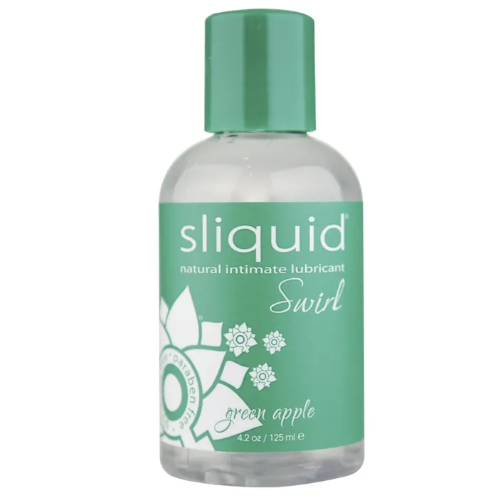 Nalpac Lubricants Sliquid Swirl Green Apple Tart Flavored Lubricant 42oz