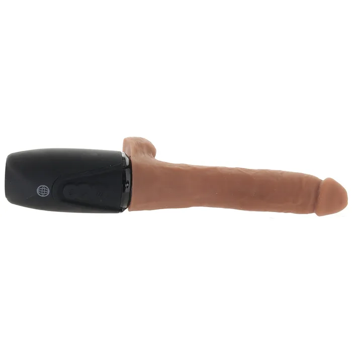 Nalpac Pipedream King Cock Plus 75 in Thrusting Cock With Balls Rechargeable Realistic Vibrator Brown Female Sex Toys