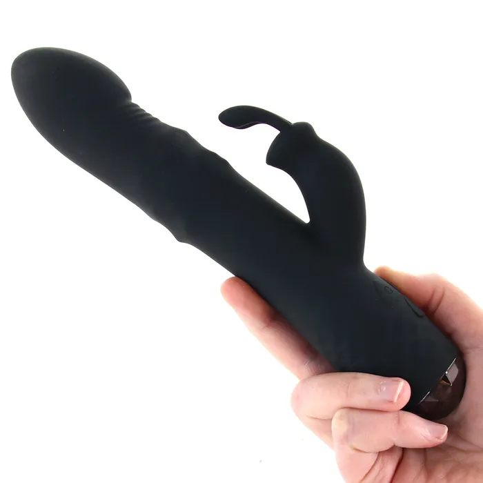 Nalpac Vibrators Evolved Bodacious Bunny Rechargeable Silicone Rabbit Vibrator Black