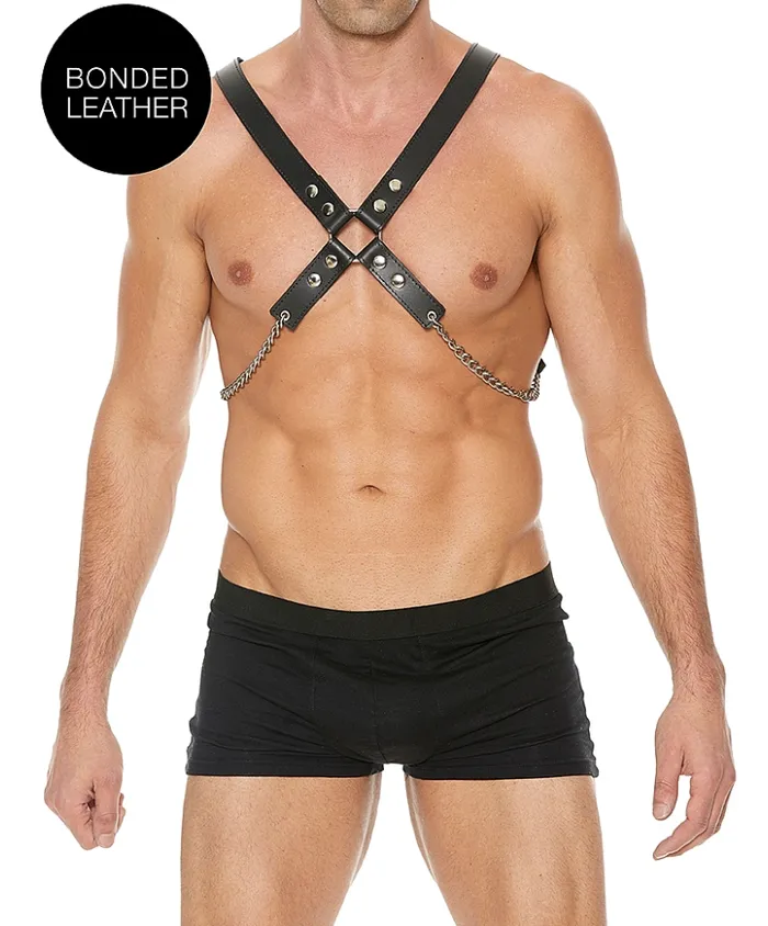 Ouch Mens Chain Harness Female Sex Toys