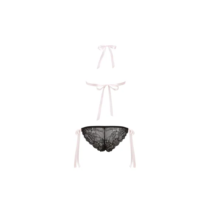 Ribbon Tie Bralette Set Barely Bare Anal