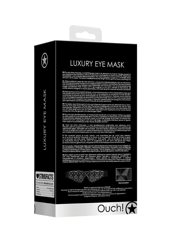 Shots America Anal Luxury Eye Mask Black
