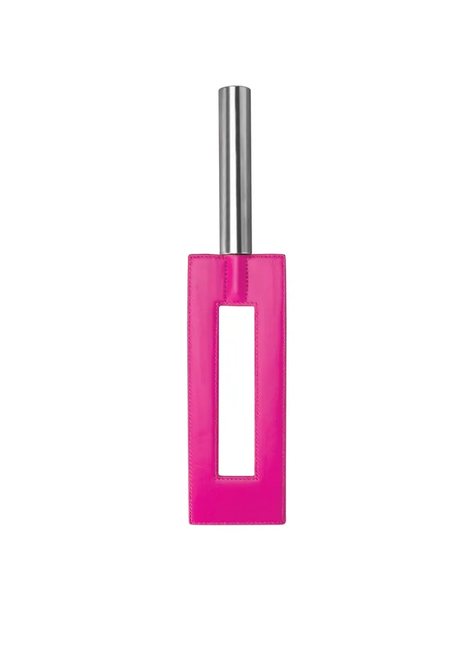 Shots America Vibrators Leather Gap Paddle Pink