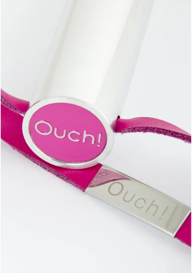 Shots America Vibrators Leather Gap Paddle Pink