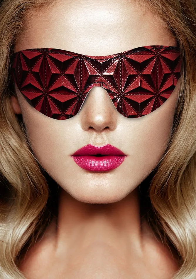 Shots America Vibrators Luxury Eye Mask Burgundy