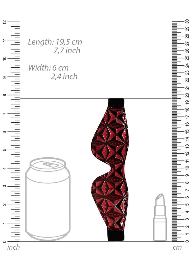 Shots America Vibrators Luxury Eye Mask Burgundy