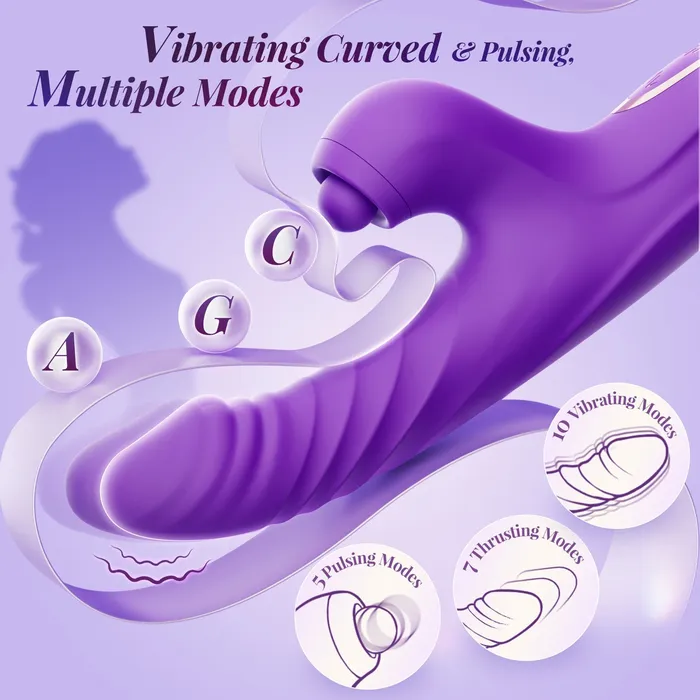 Sohimi CHERLY4 in 1 G Spot thrusting sucking vibrator Clitoral Stimulator Female Sex Toys