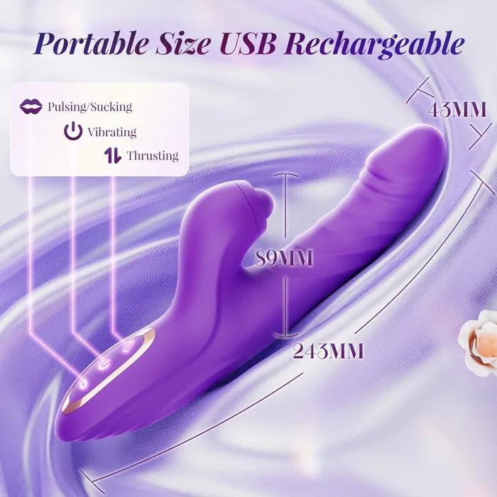 Sohimi CHERLY4 in 1 G Spot thrusting sucking vibrator Clitoral Stimulator Female Sex Toys