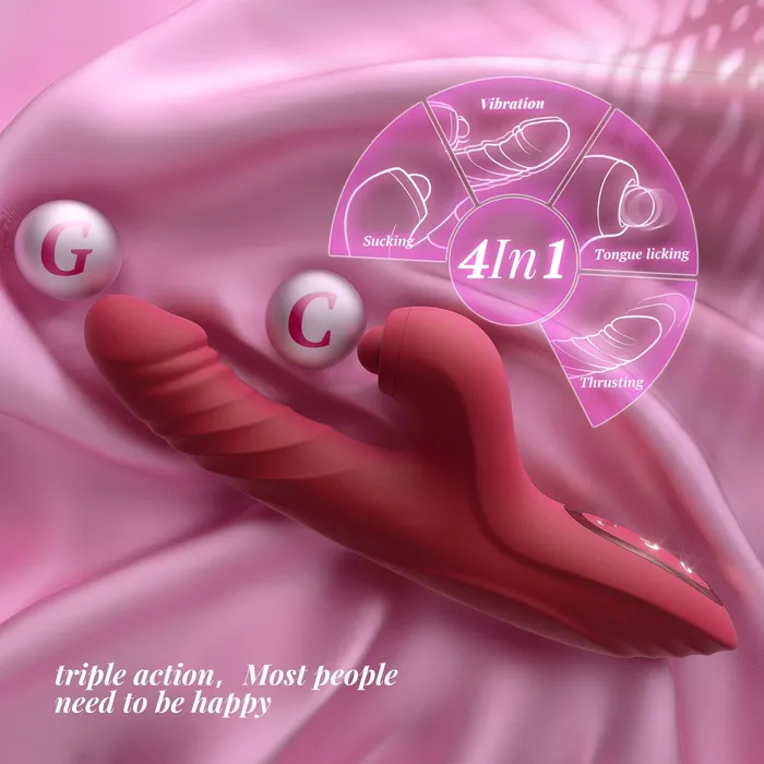 Sohimi CHERLY4 in 1 G Spot thrusting sucking vibrator Clitoral Stimulator Female Sex Toys