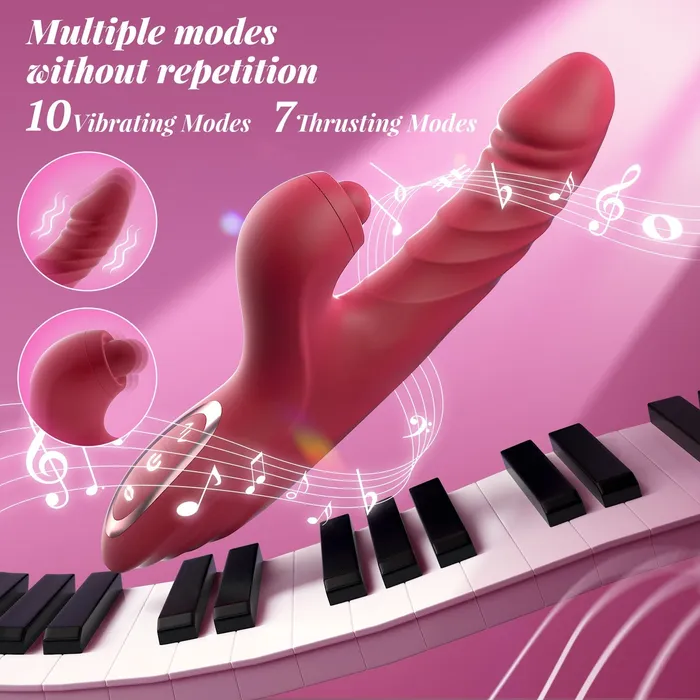 Sohimi CHERLY4 in 1 G Spot thrusting sucking vibrator Clitoral Stimulator Female Sex Toys