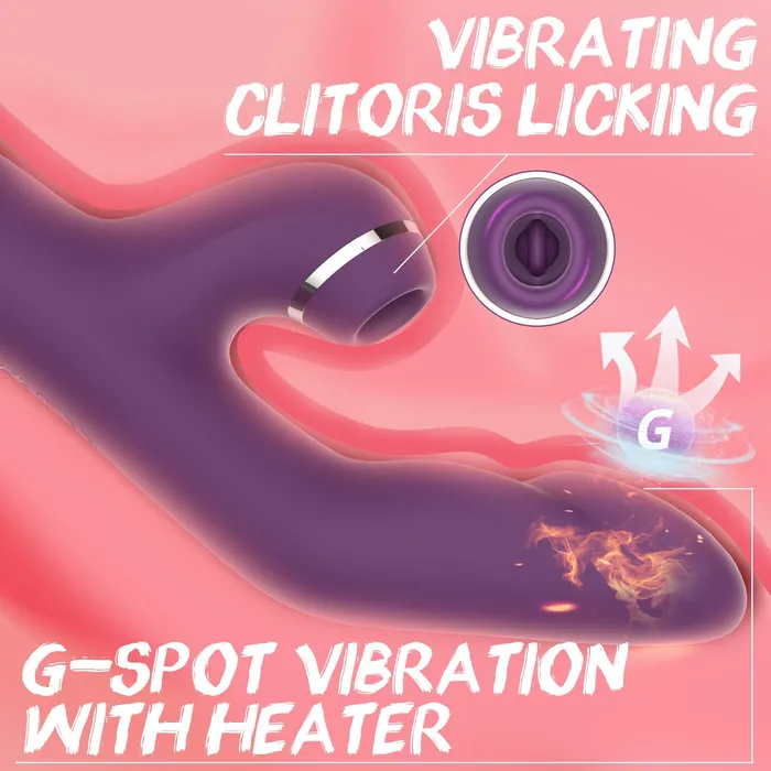Sohimi Female Sex Toys GANJ 3 in 1 Stimulation Rabbit Vibrator with Heating