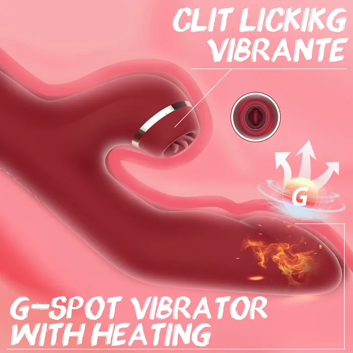 Sohimi Female Sex Toys GANJ 3 in 1 Stimulation Rabbit Vibrator with Heating