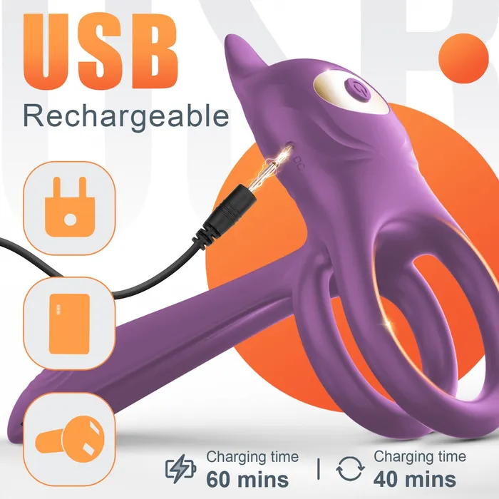 Sohimi Male Sex Toys 3 in 1 Multifunctional Penis Cock Ring with 10 Vibrating Modes Sohimi Male Sex Toys 3 in 1 Multifunctional Penis Cock Ring with 10 Vibrating Modes