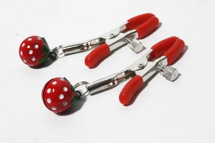 Strawberry Nipple Clamps The Kinky Peach Nipple Clitoral Toys