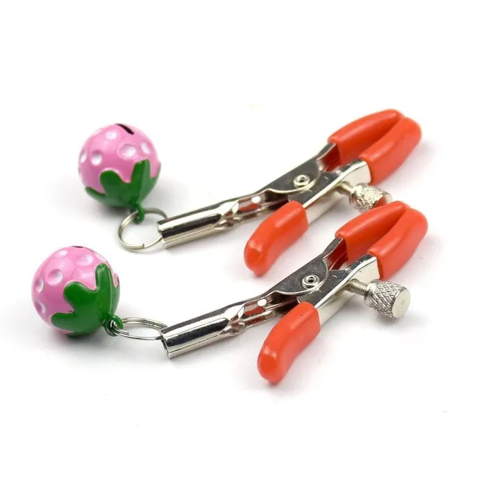 Strawberry Nipple Clamps The Kinky Peach Nipple Clitoral Toys
