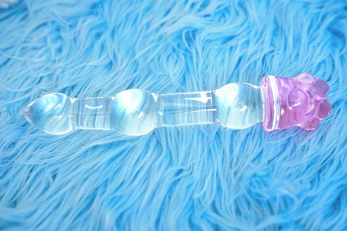 The Kinky Peach Dildos Cat Paw Glass Dildo