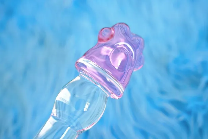The Kinky Peach Dildos Cat Paw Glass Dildo