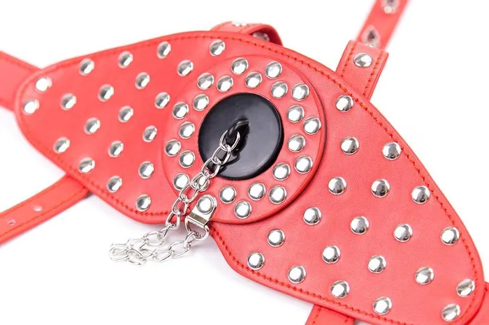The Kinky Peach Plug My Hole Head Harness Gag Female Sex Toys