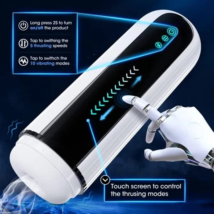 Thrusting Vibrating Masturbator with Bullet Vibrator Sohimi Female Sex Toys