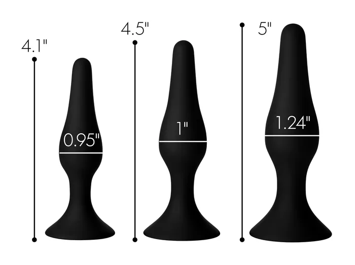 XR Brands Anal Tapered Silicone Anal Trainer Set