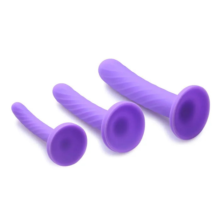 XR Brands Triplay 3 Piece Silicone Dildo Set Female Sex Toys